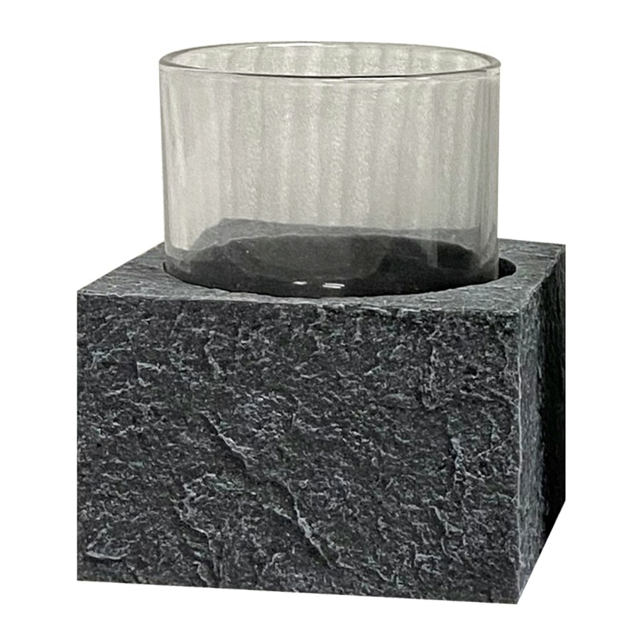 Bed & Bath * | Laila Ali Black Slate Bath Tumbler Trend Model