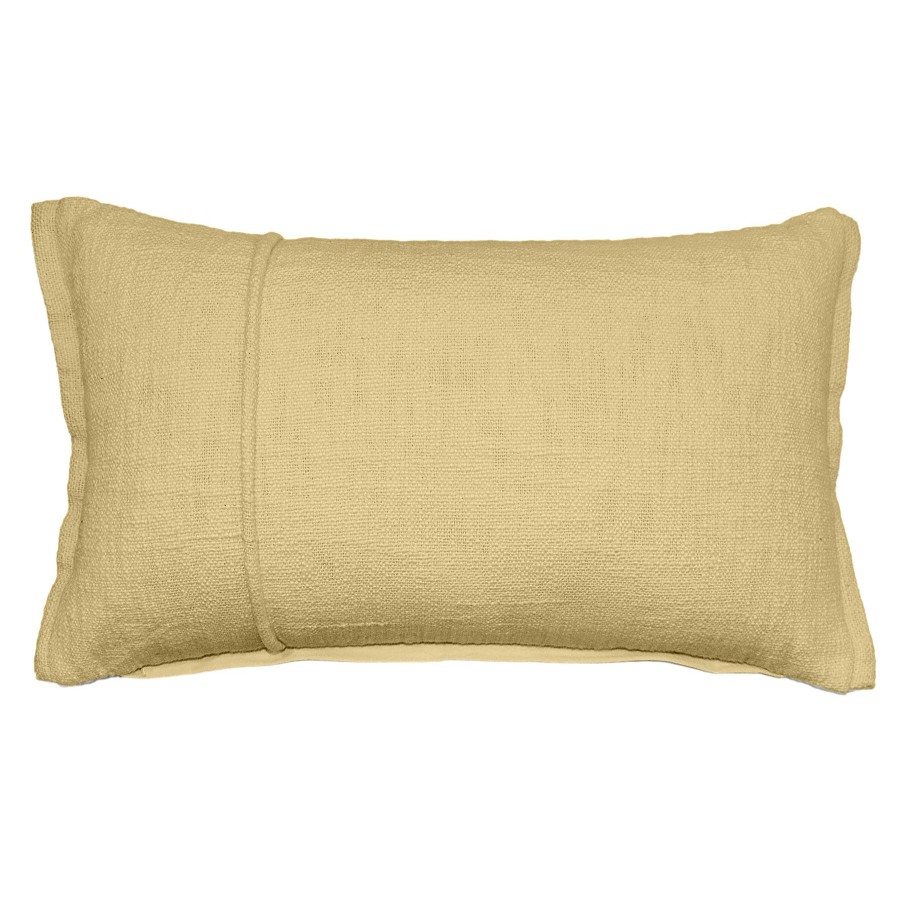 Decor & Pillows * | Yellow Woven Throw Pillow With Flange, 14 24 Quick Expedition