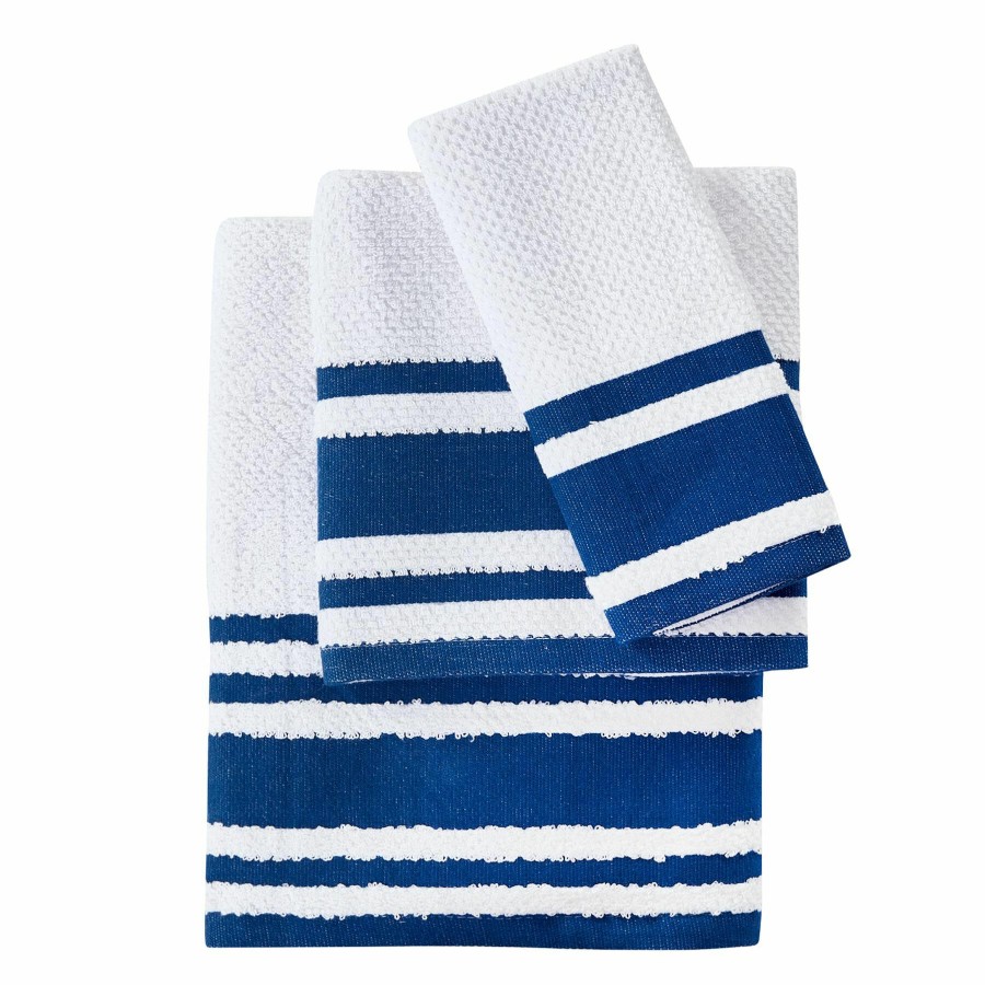 Bed & Bath * | Grace Mitchell Blue Encore Finger Fingertip Towel Shoping Model