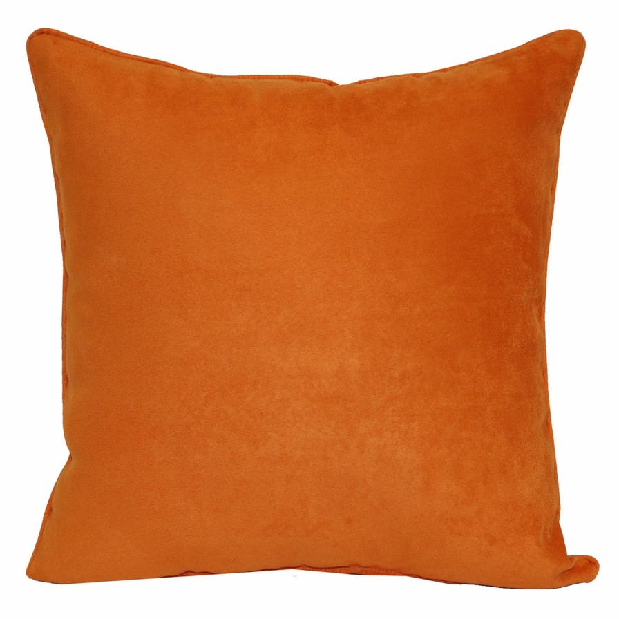 Bed & Bath * | Orange Suede Throw Pillow, 18 Original Model