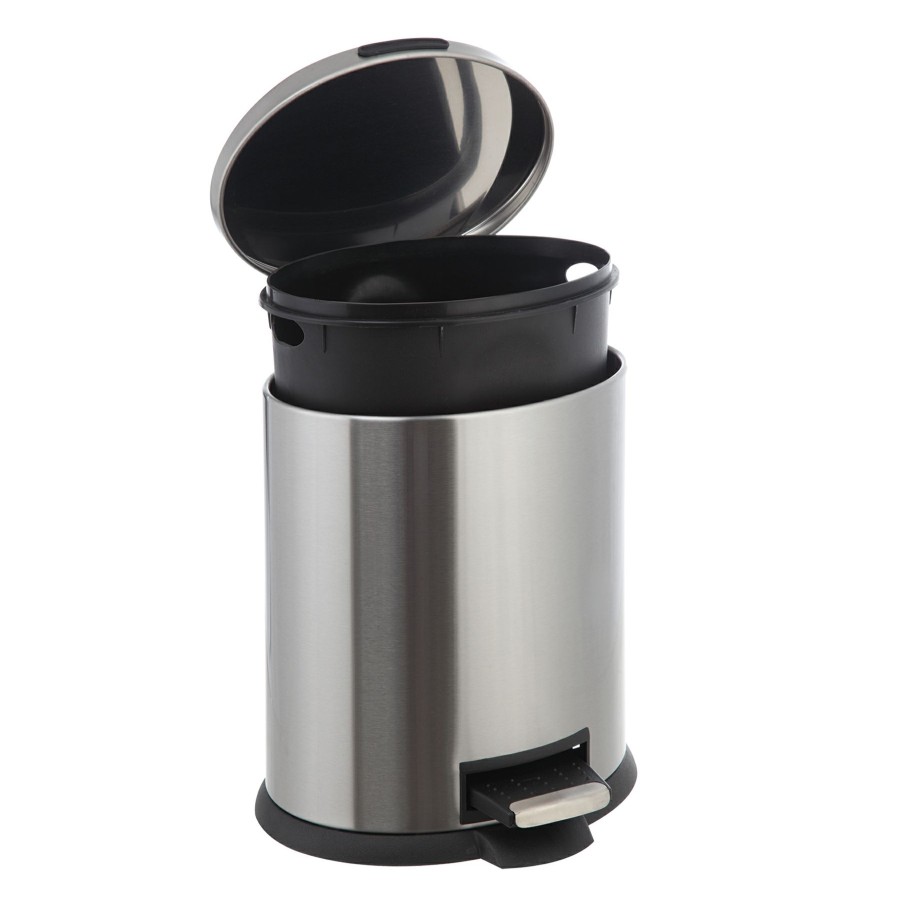 Trash Cans * | 5L Oval Pedal Bin Stainless Steel Sale